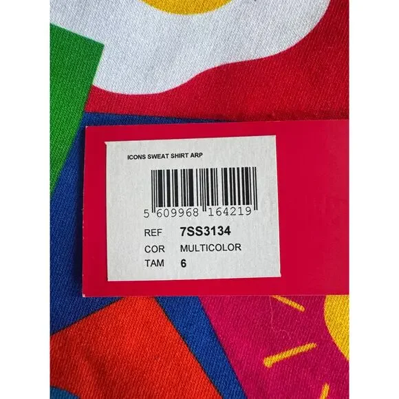 NWT Agatha Ruiz de la Prada Kids Icons Sweatshirt Size 6 Multicolor Graphic - Picture 6 of 8